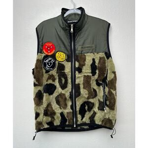NWOT Palm Angels Records Pile Military Camo Vest Green Men’s L